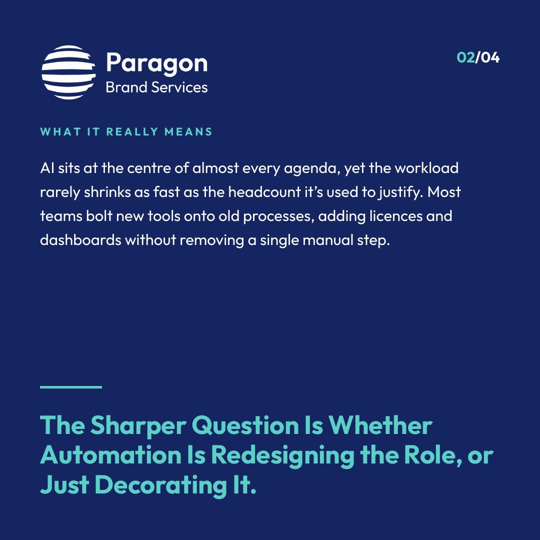 What it really means: the sharper question is whether automation is redesigning the role, or just decorating it.