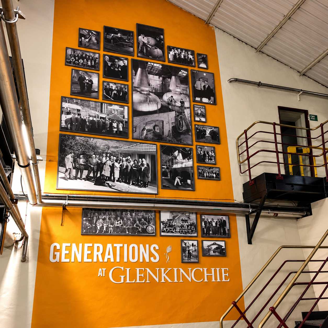 Glenkinchie wall graphics inside the visitor centre